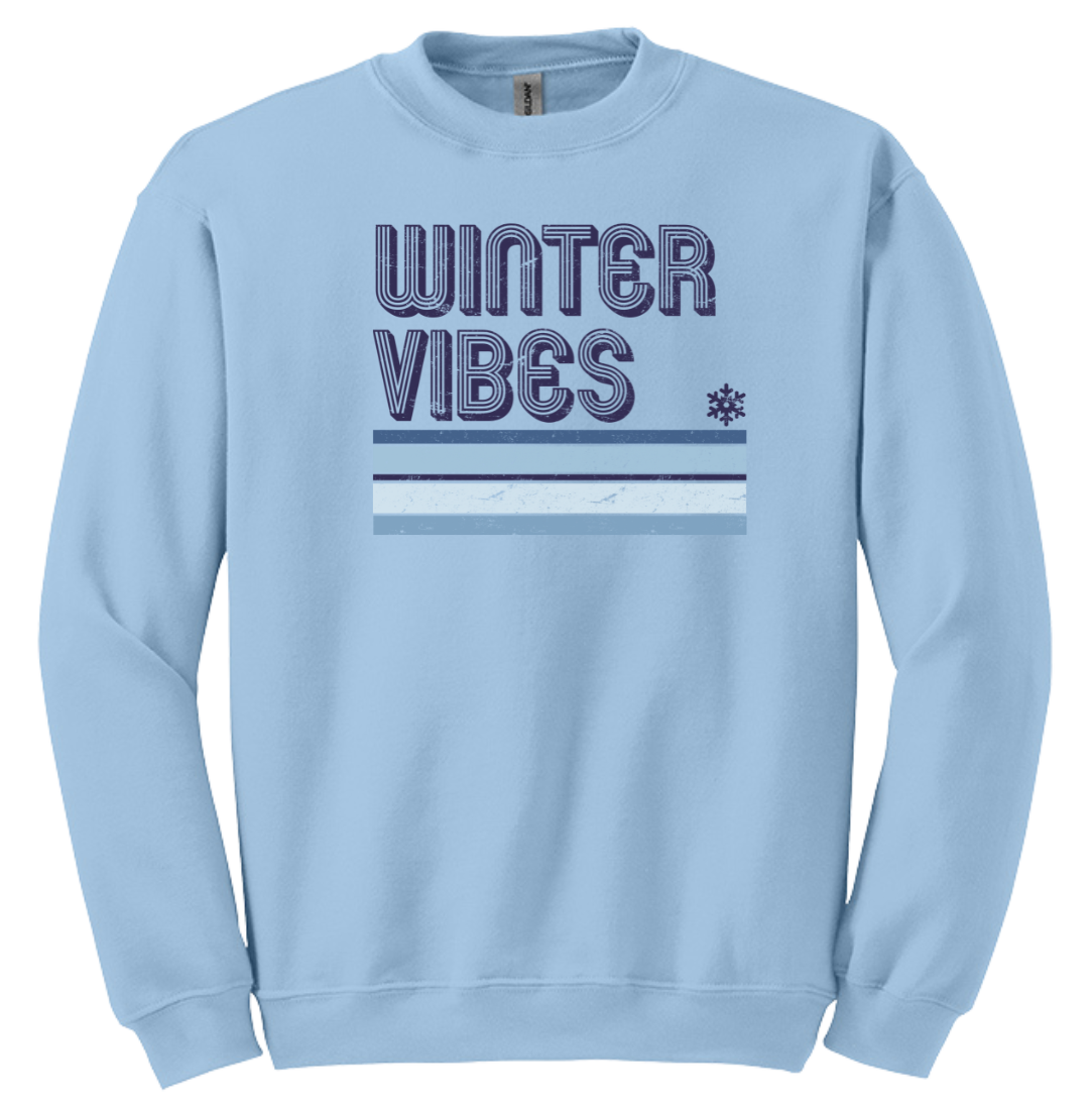Winter Vibes Dressing Festive light blue tee