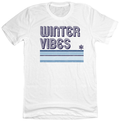 Winter Vibes Dressing Festive white tee
