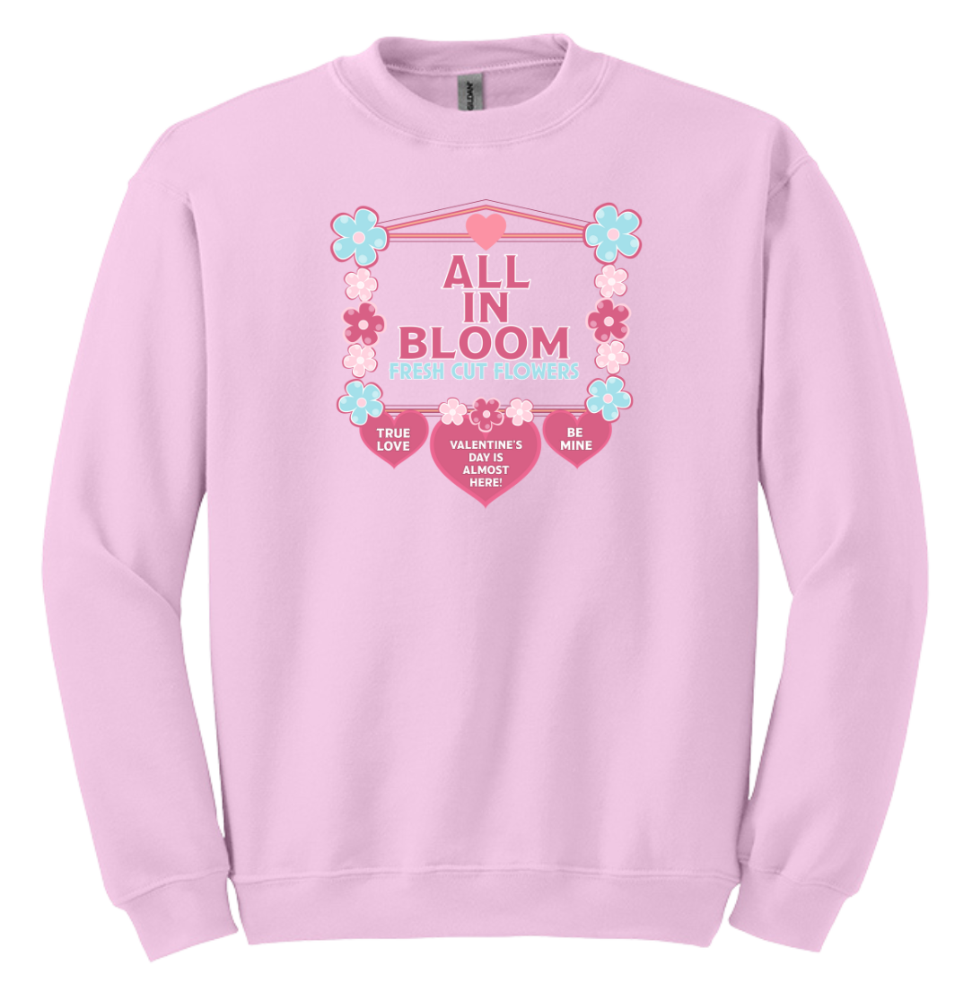 All In Bloom Dressing Festive pink crew