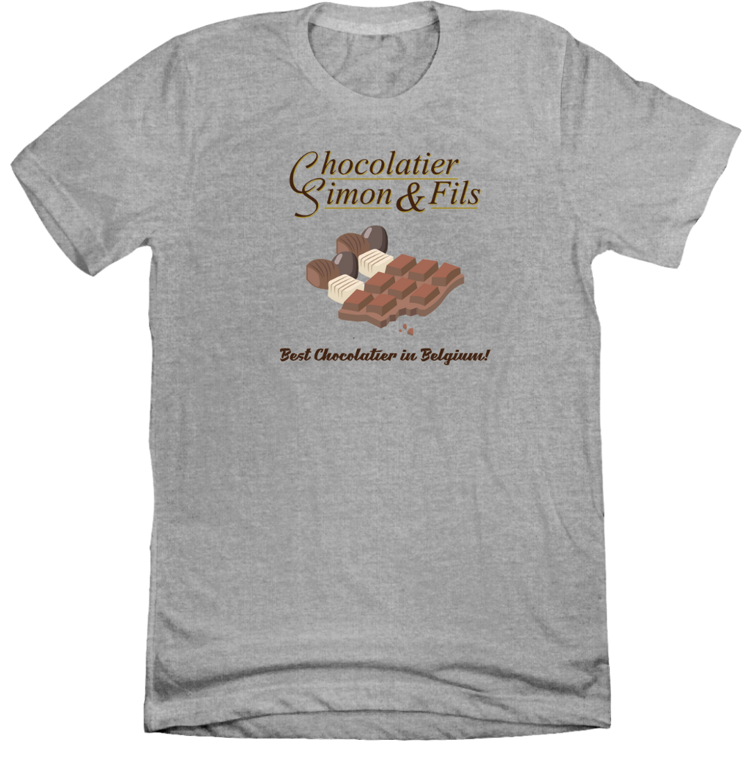 Chocolatier Simon & Fils Hallmark Dressing Festive grey tee