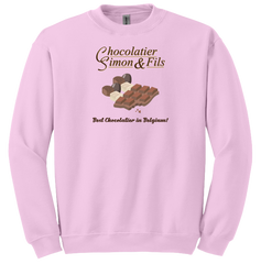 Chocolatier Simon & Fils Hallmark Dressing Festive pink crew