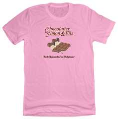 Chocolatier Simon & Fils Hallmark Dressing Festive pink tee