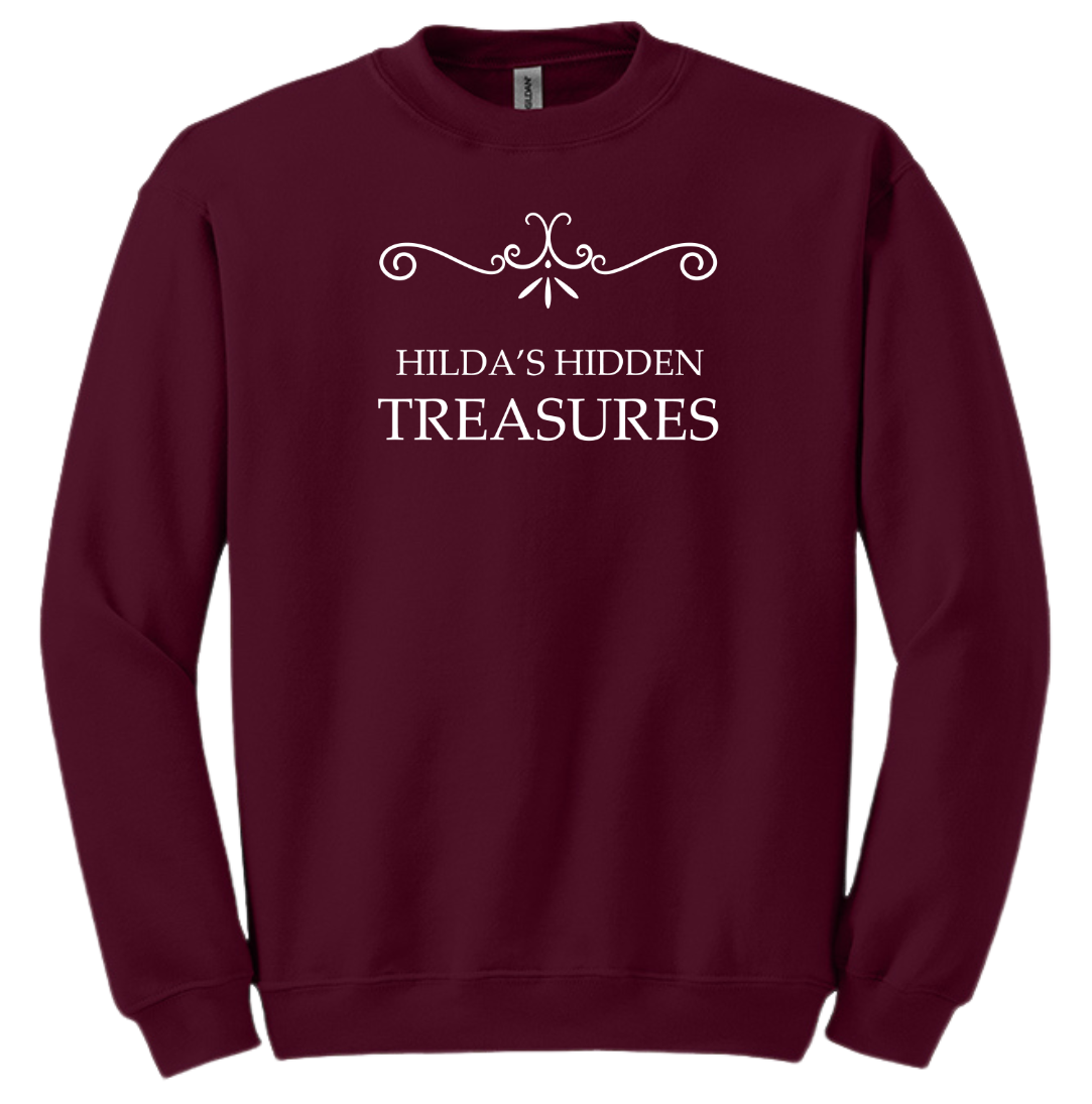 Hilda's Hidden Treasures Dressing Festive maroon crew