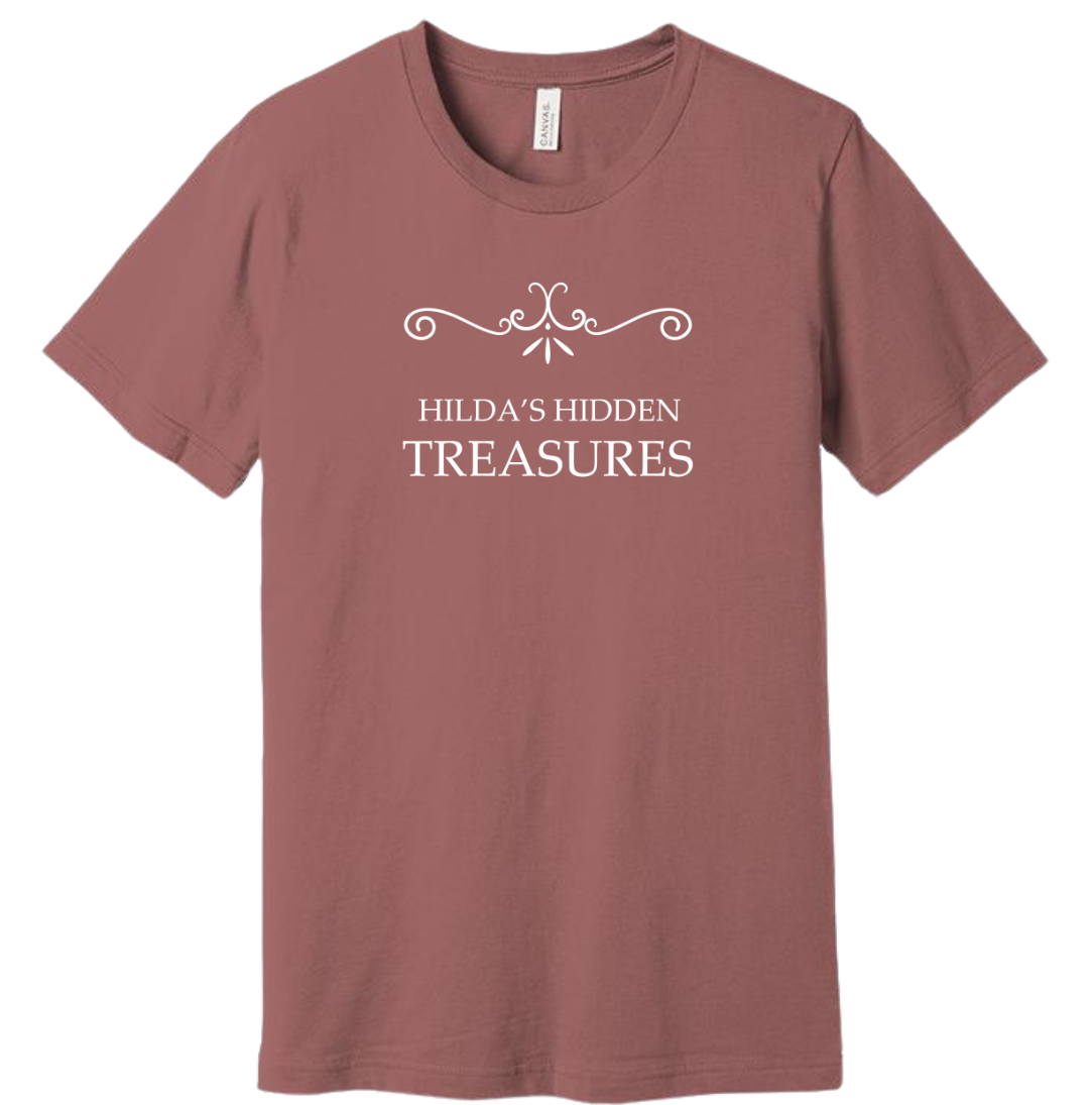 Hilda's Hidden Treasures Dressing Festive mauve tee