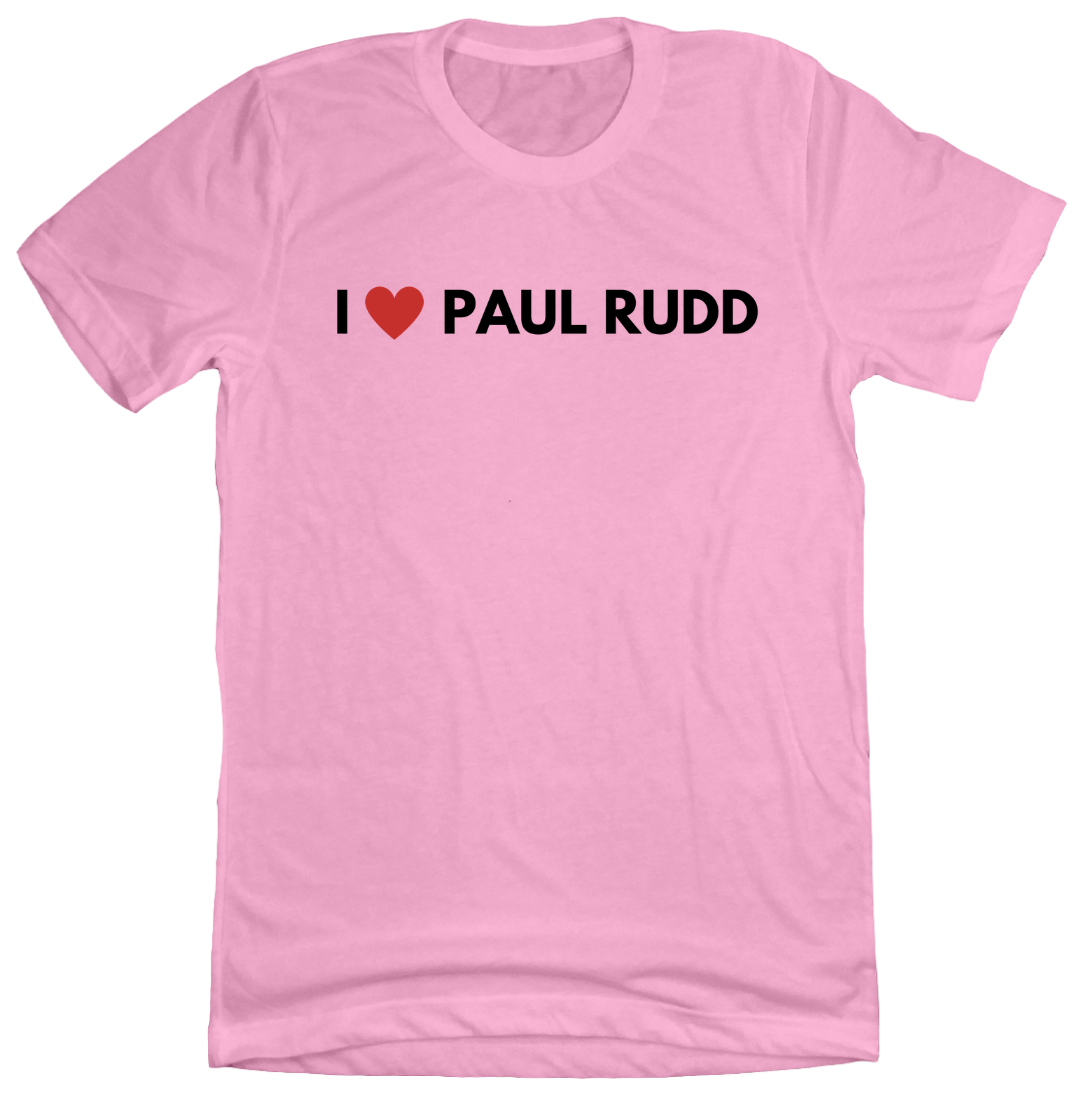 I Heart Paul Rudd Dressing Festive pink tee