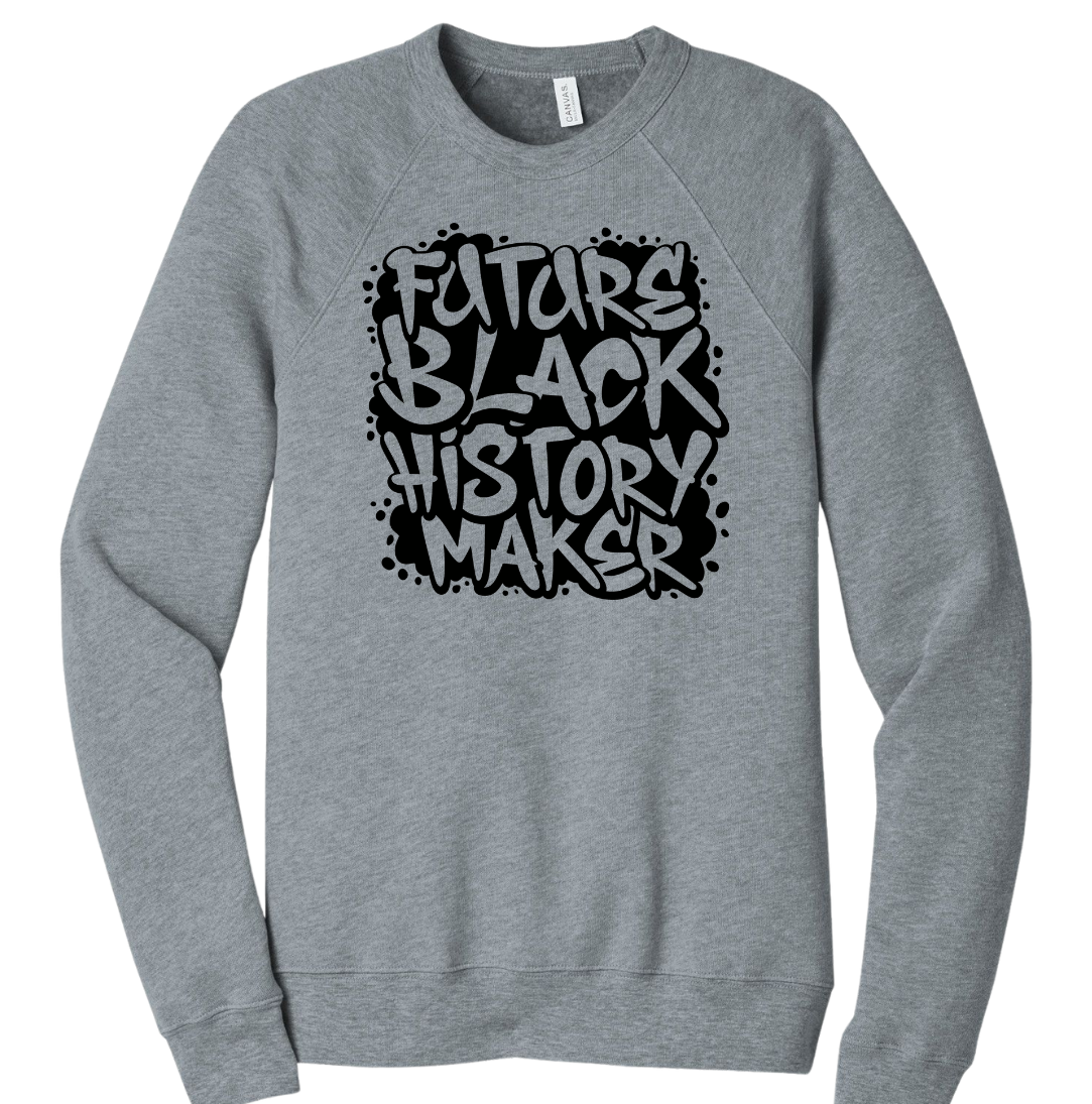 Future Black History Maker Dressing Festive grey crew