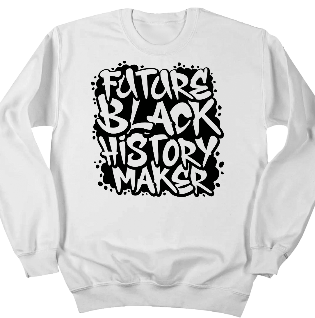 Future Black History Maker Dressing Festive white crew