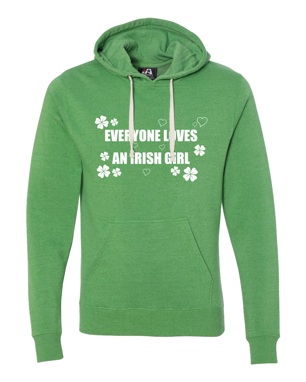 Everybody Loves an Irish Girl Dressing Festive hoodie green