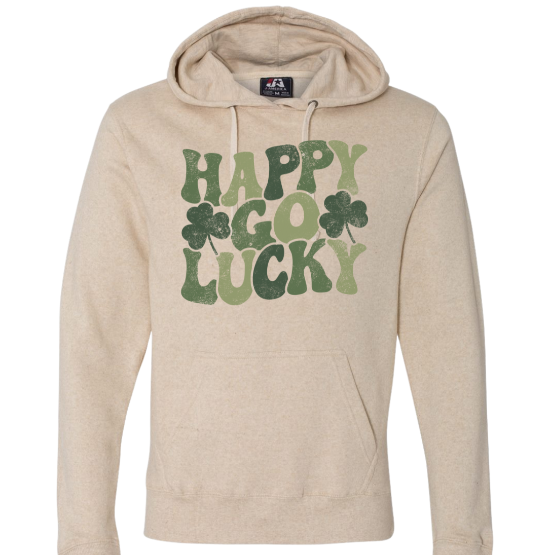 Happy Go Lucky Dressing Festive oatmeal hoodie