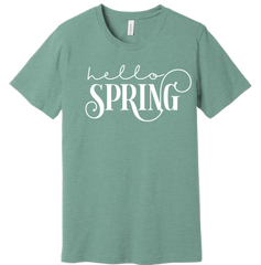 Hello Spring Dressing Festive T-shirt dusty blue