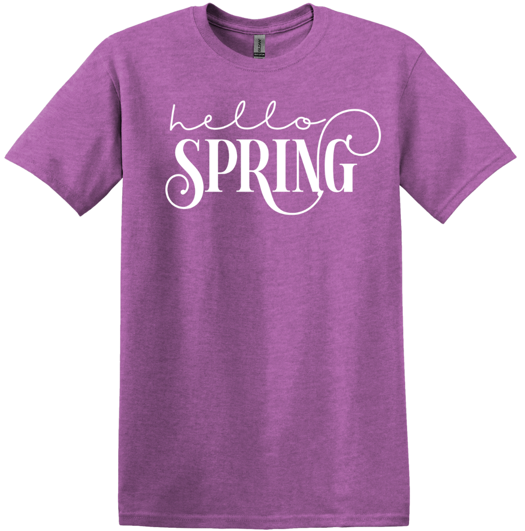 Hello Spring Dressing Festive T-shirt purple