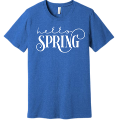Hello Spring Dressing Festive T-shirt blue