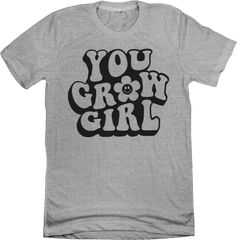 Dressing Festive You Grow Girl T-shirt grey