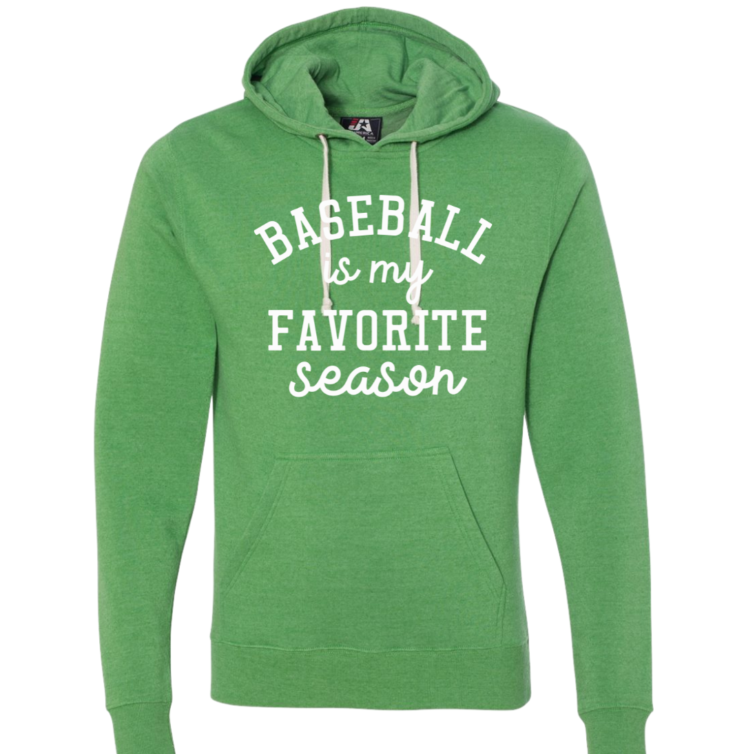 Baseball is My Favorite Season hoodie Dressing Festive green