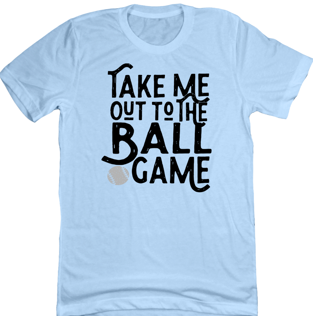 Take Me Out to the Ball Game Dressing Festive light blue T-shirt