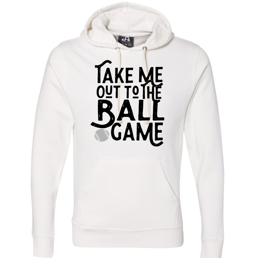 Take Me Out to the Ball Game Dressing Festive white Hoodie