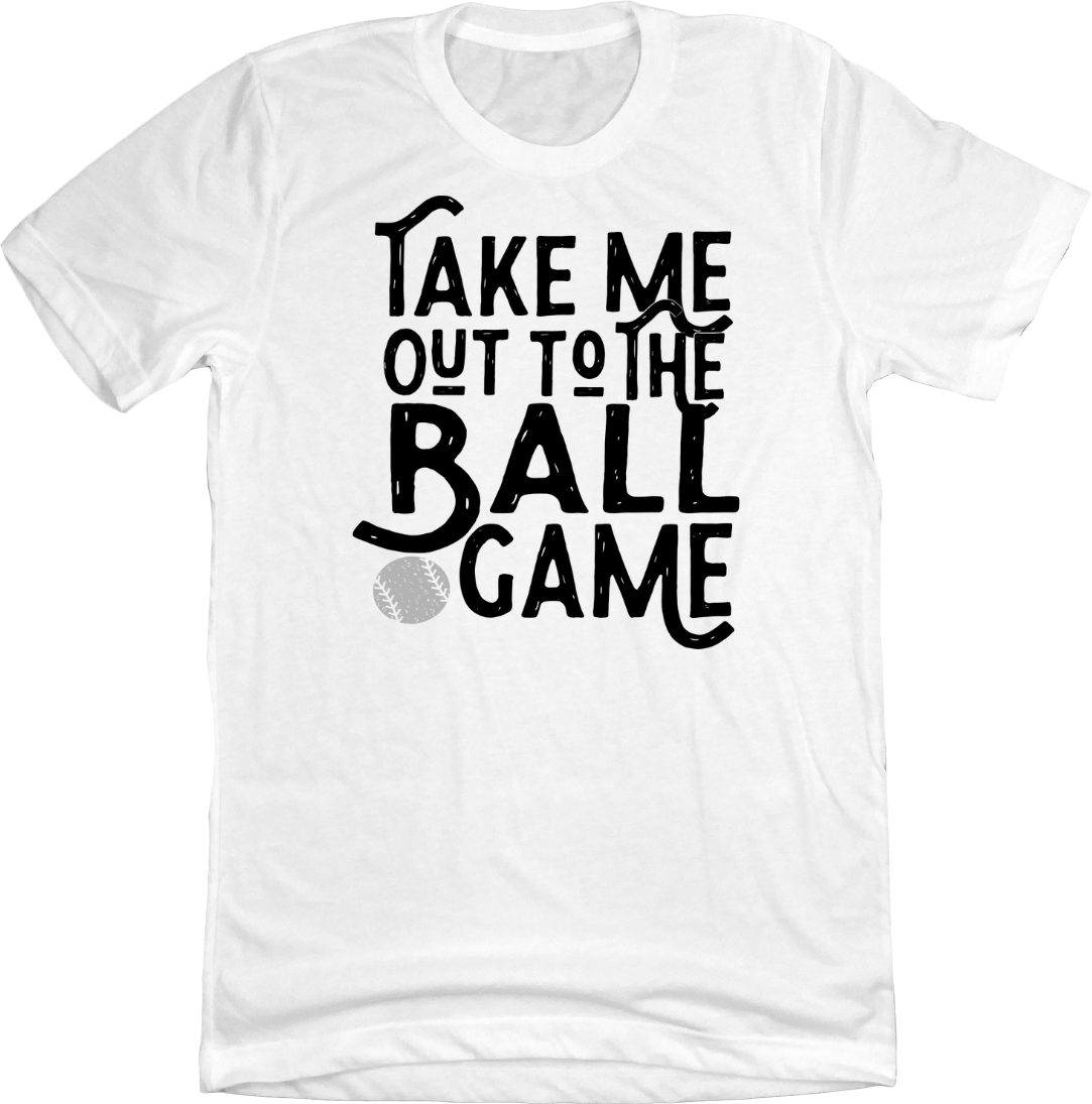 Take Me Out to the Ball Game Dressing Festive white T-shirt