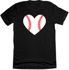 Baseball Heart Dressing Festive black T-shirt