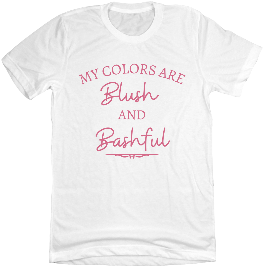 My Colors are Blush & Bashful Dressing Festive white T-shirt