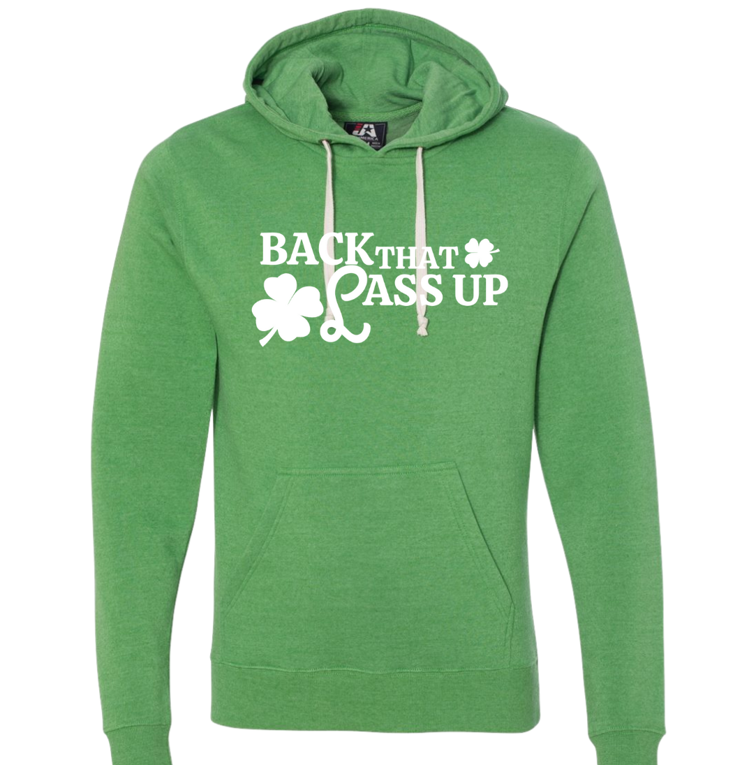 Back The Lass Up Dressing Festive Green hoodie