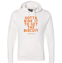 Gotta Risk It For The Biscuit Dressing Festive white hoodie