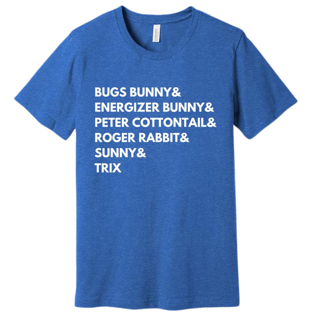 Famous Bunnies Dressing Festive T-shirt blue