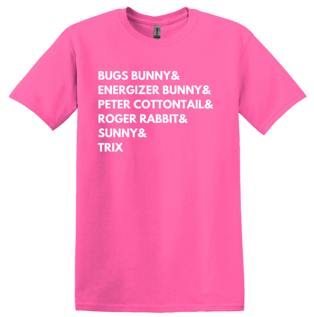 Famous Bunnies Dressing Festive T-shirt pink