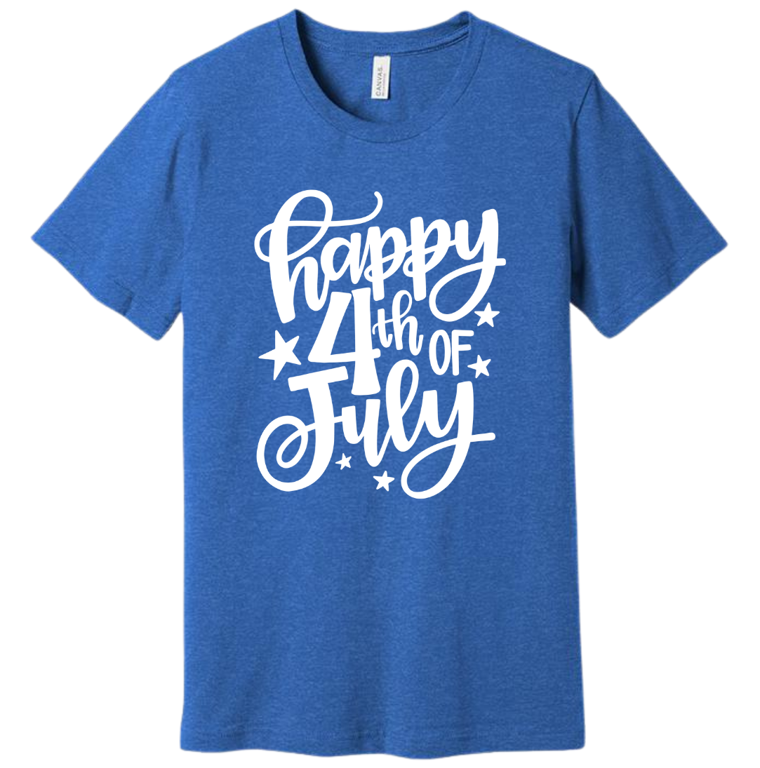 Happy 4th of July Dressing Festive blue T-shirt