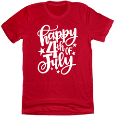 Happy 4th of July Dressing Festive red T-shirt