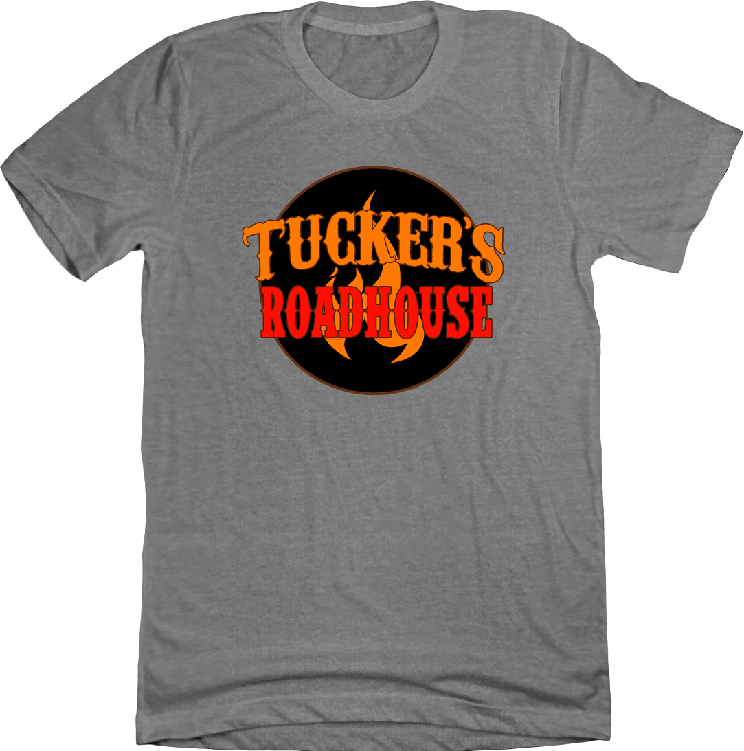 Tucker's Roadhouse Logo Dressing Festive T-shirt grey