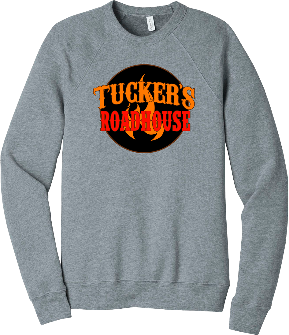 Tucker's Roadhouse Logo Dressing Festive grey crewneck