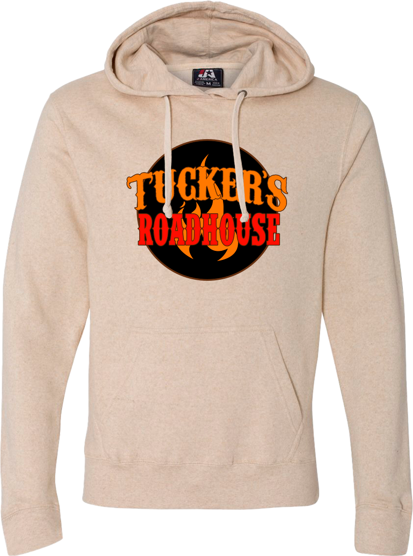 Tucker's Roadhouse Logo Dressing Festive sand hoodie