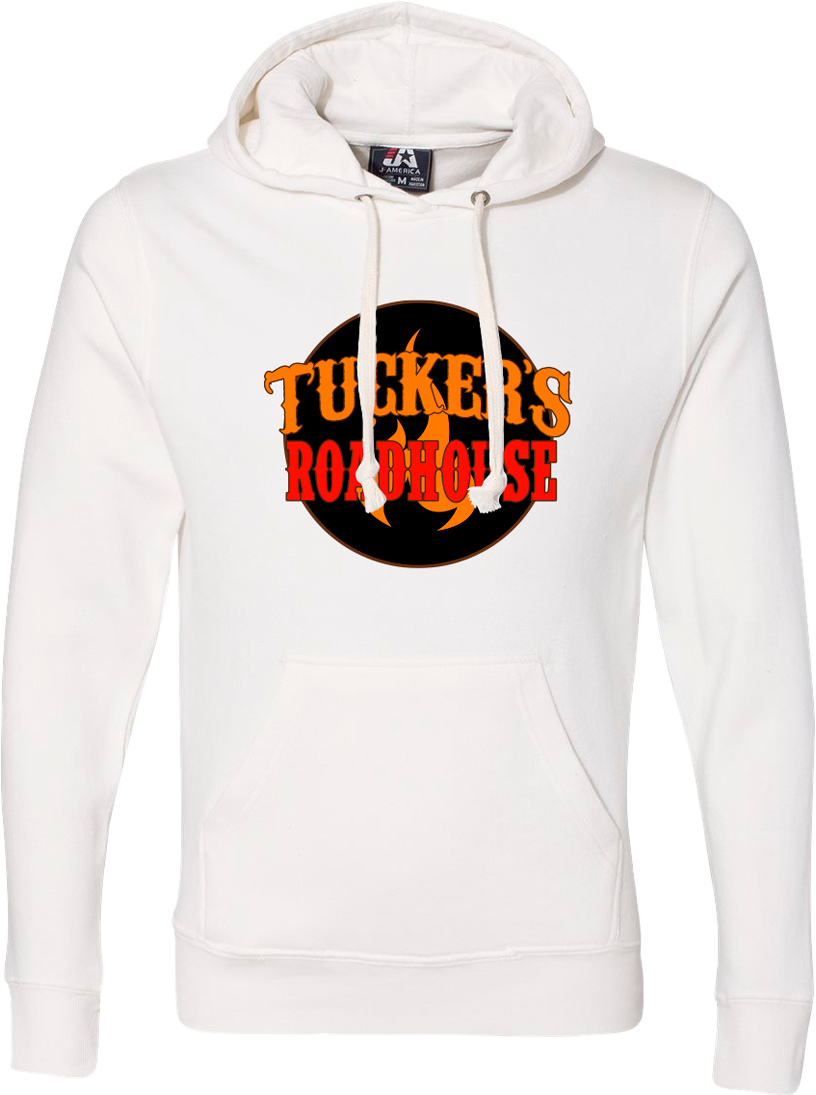 Tucker's Roadhouse Logo Dressing Festive white hoodie