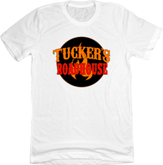 Tucker's Roadhouse Logo Dressing Festive  white T-shirt