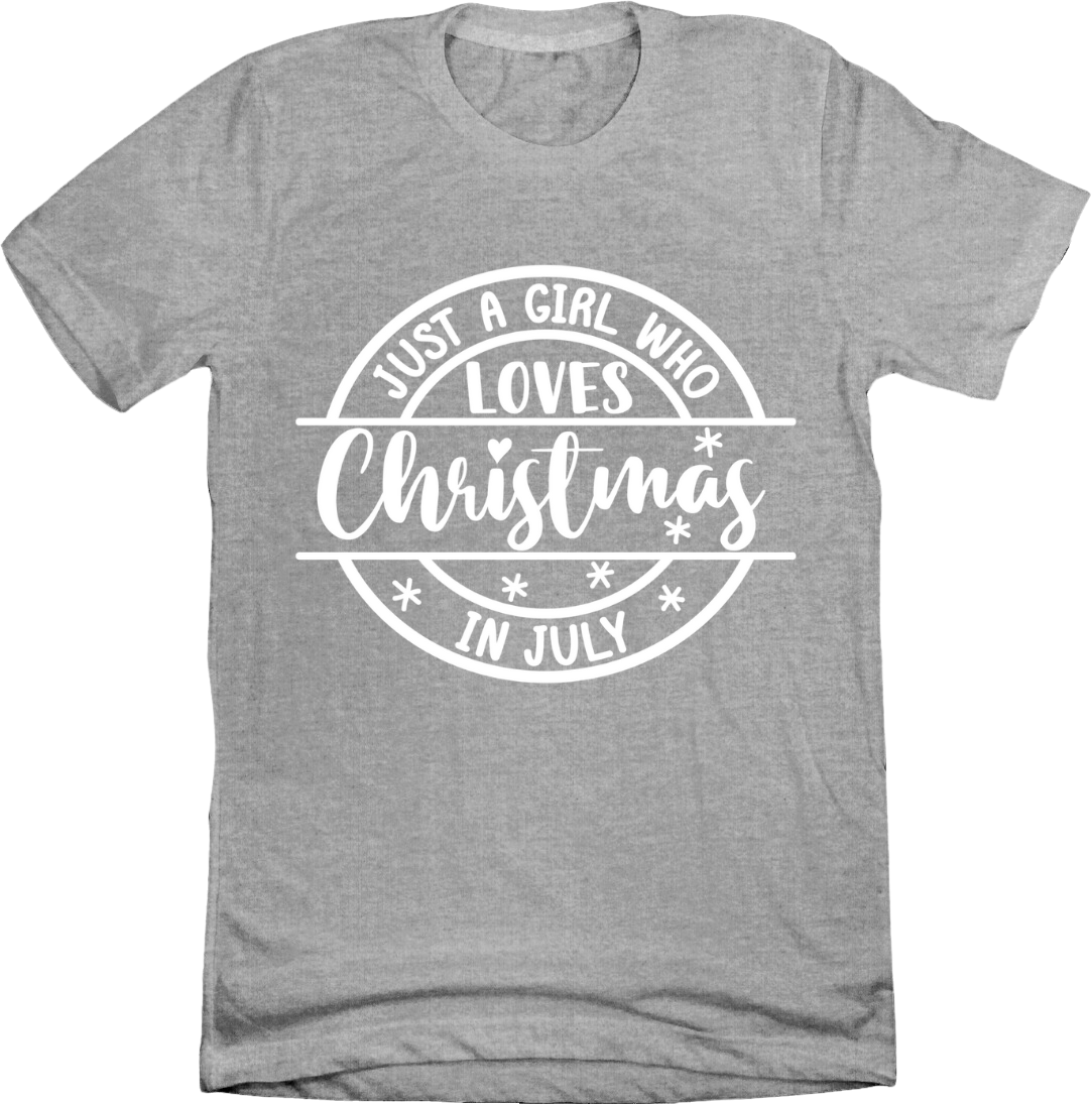 Just a Girl That Loves Christmas Movies Dressing Festive T-shirt grey