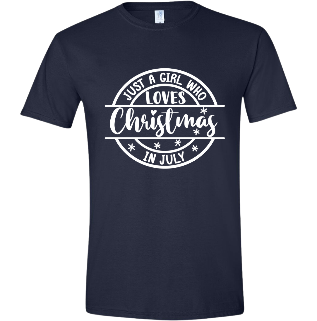 Just a Girl That Loves Christmas Movies Dressing Festive T-shirt navy