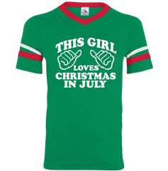 This Loves Girl Christmas in July Dressing Festive T-shirt ringer