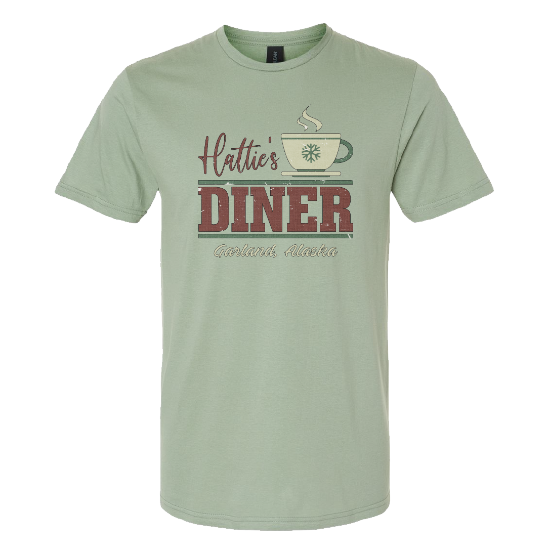 Hattie's Diner Dressing Festive T-shirt sage