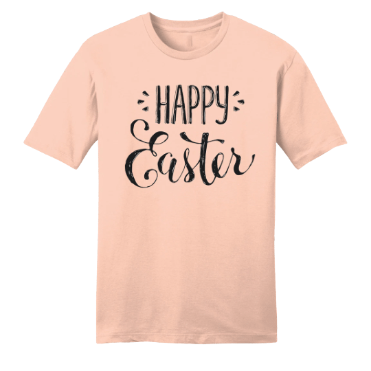 Happy Easter Cursive Dressing Festive pink T-shirt