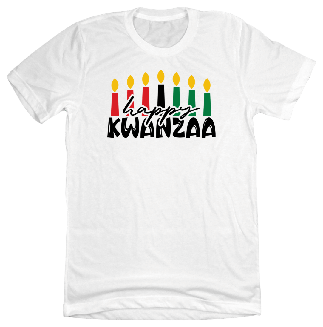 Happy Kwanza Dressing Festive white T-shirt