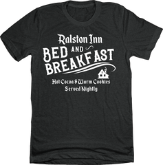 Ralston Inn Bed & Breakfast Dressing Festive charcoal T-shirt