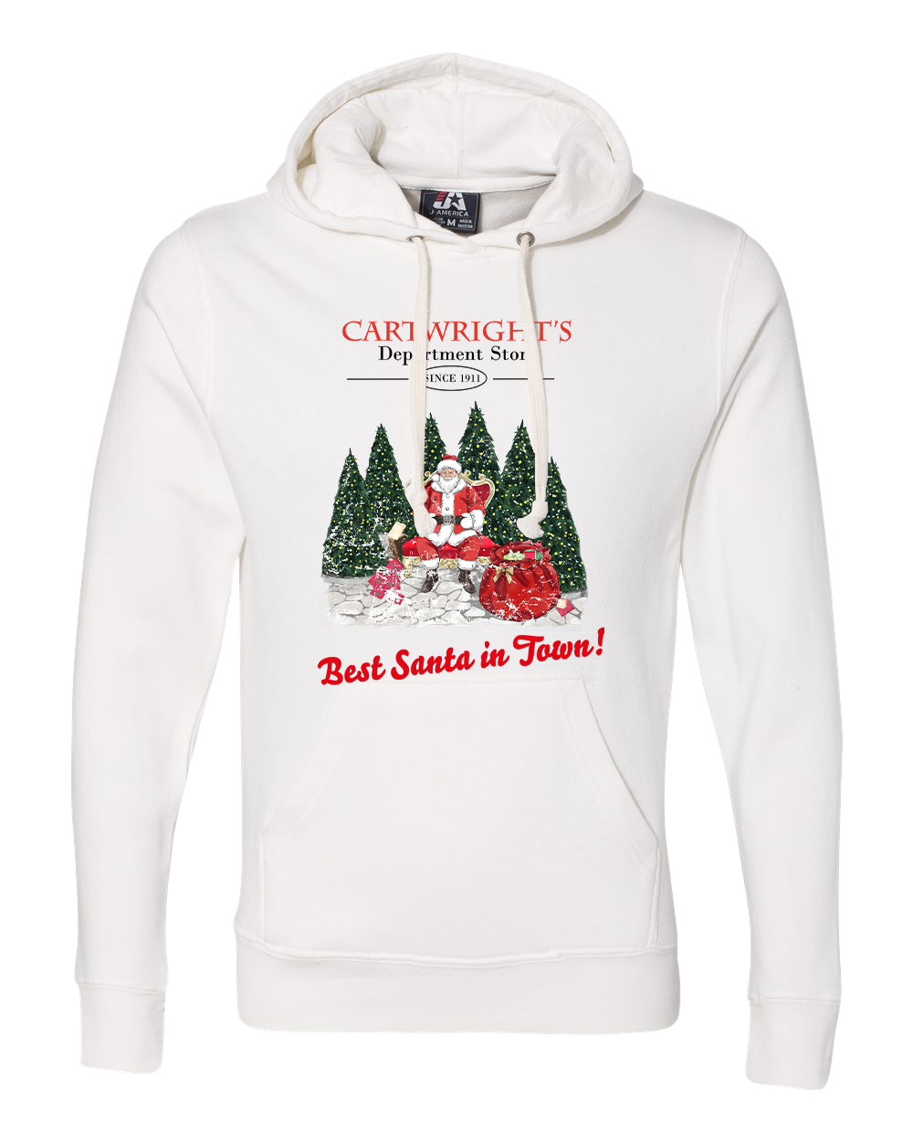 Christmas at Cartwright's Dressing Festive white hoodie