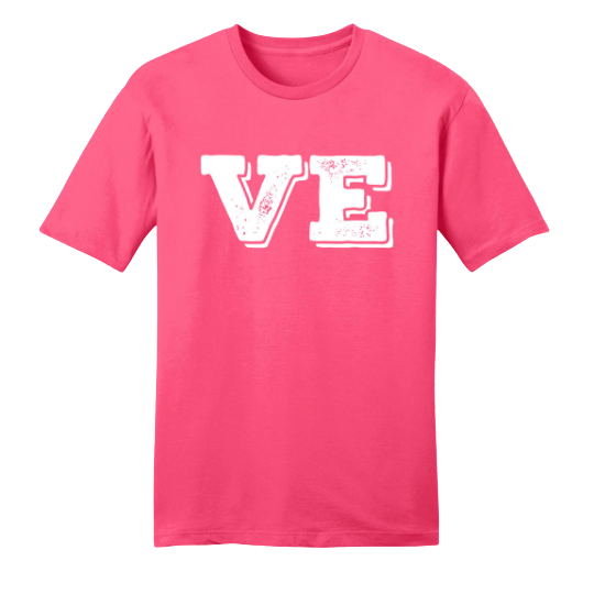 LO VE T-shirt VE Version pink T-shirt Dressing Festive