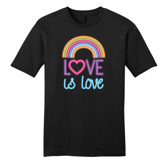 Love is Love Dressing Festive Black T-shirt
