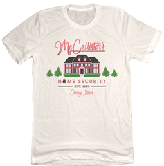 McCallister's Home Security Natural White T-shirt Dressing Festive