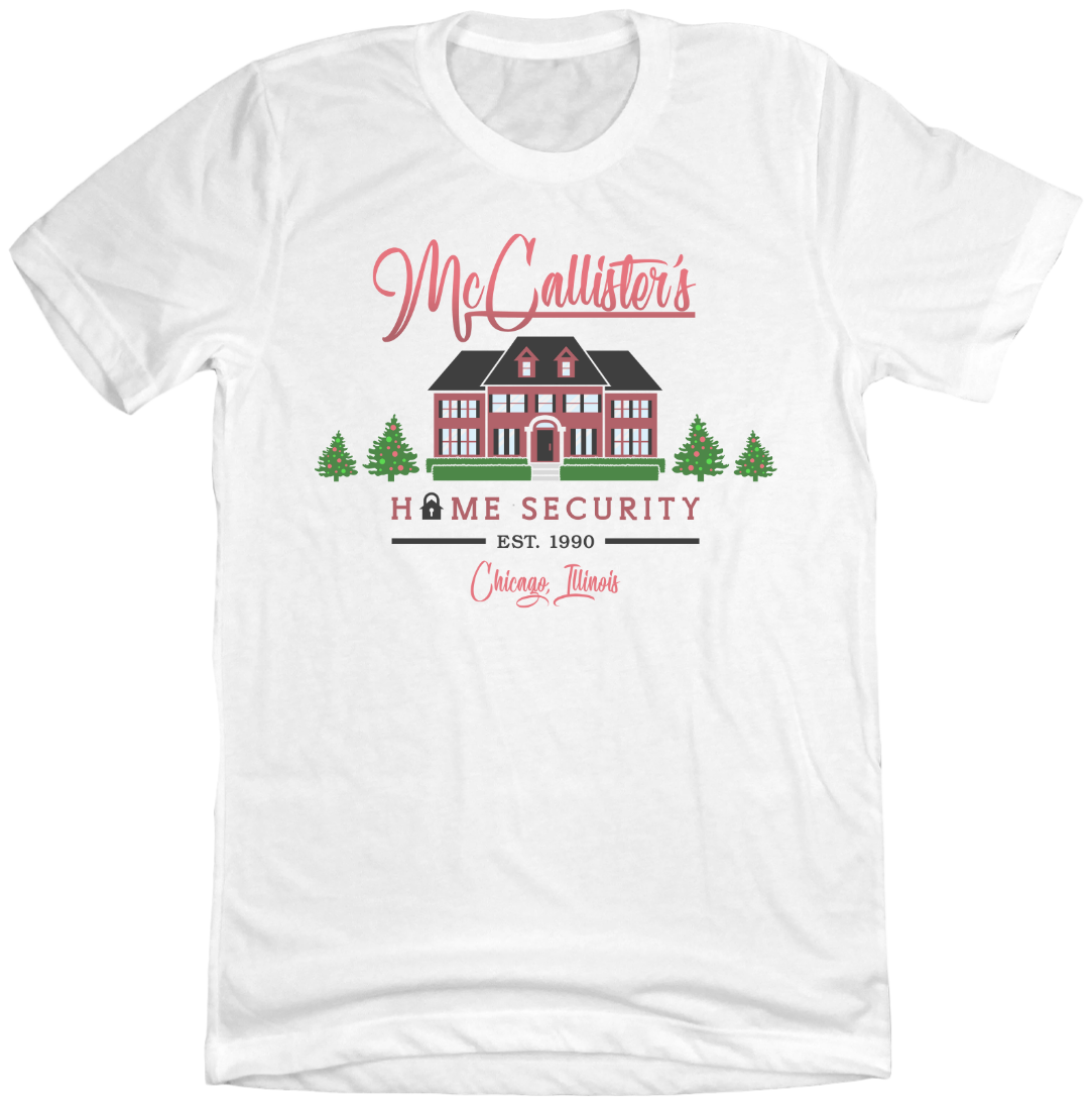 McCallister's Home Security White T-shirt Dressing Festive