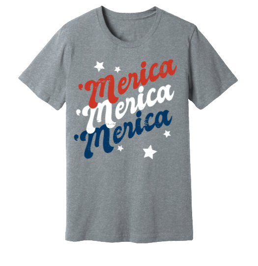 Merica T-shirt grey T-shirt Dressing Festive