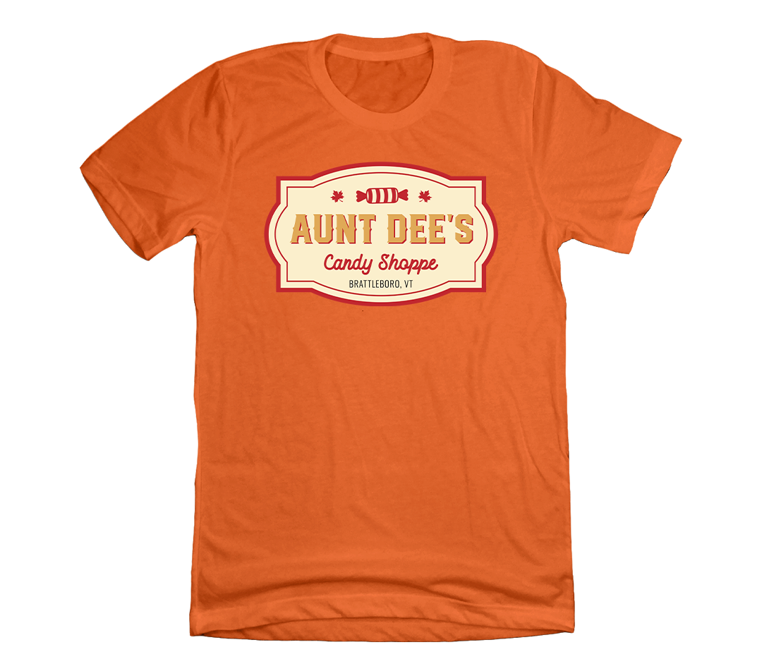 Aunt Dee's Candy Shoppe Dressing Festive orange T-shirt