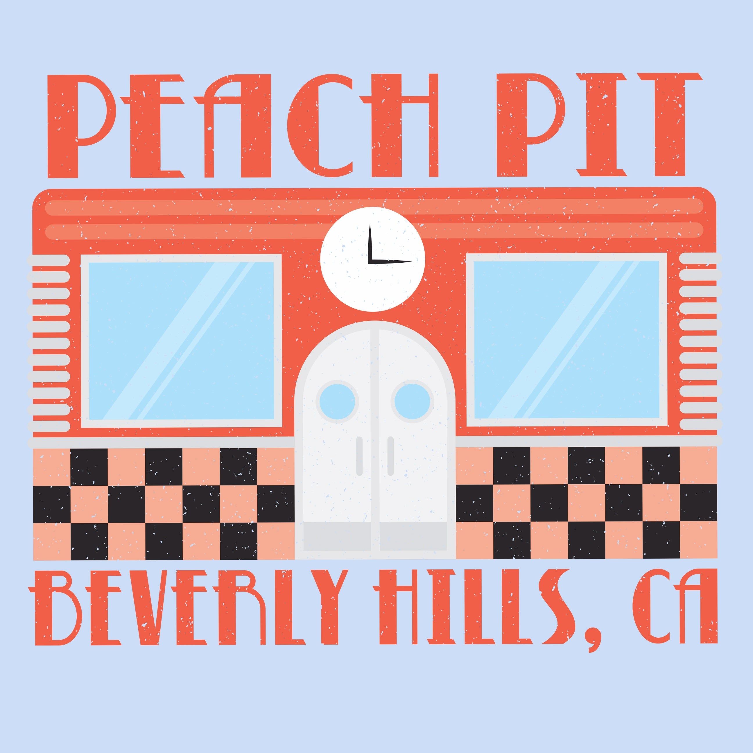 Peach Pit Beverly Hills, CA - Light Blue