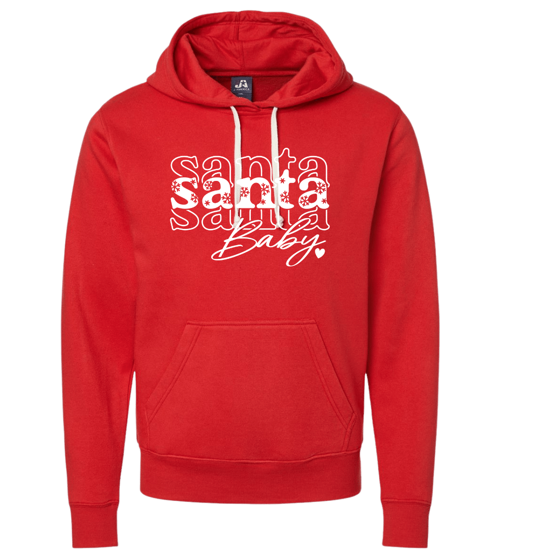 Santa Baby Dressing Festive hoodie red